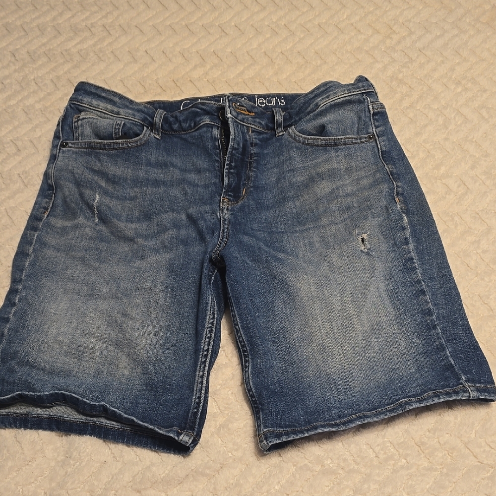 Calvin Klein Blue Jean Shorts for Women